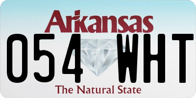 AR license plate 054WHT