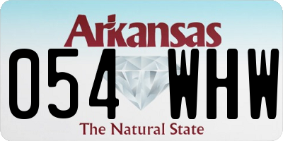 AR license plate 054WHW