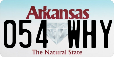 AR license plate 054WHY