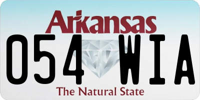 AR license plate 054WIA