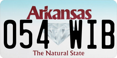 AR license plate 054WIB