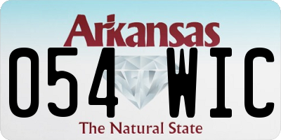 AR license plate 054WIC