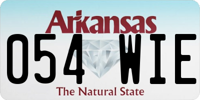AR license plate 054WIE