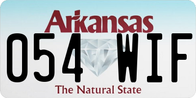 AR license plate 054WIF