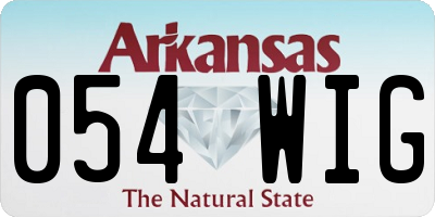 AR license plate 054WIG
