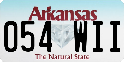 AR license plate 054WII