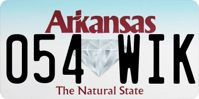 AR license plate 054WIK