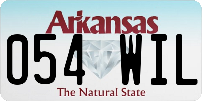 AR license plate 054WIL