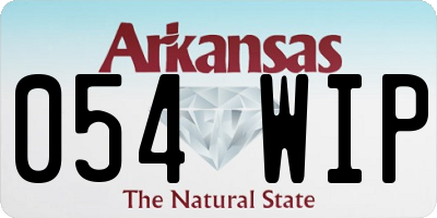 AR license plate 054WIP