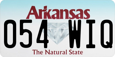 AR license plate 054WIQ