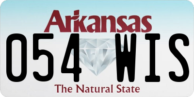 AR license plate 054WIS