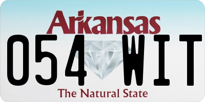 AR license plate 054WIT