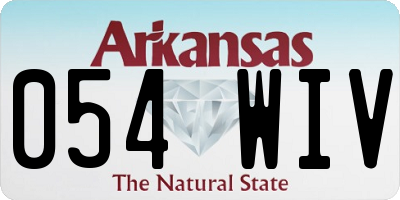 AR license plate 054WIV