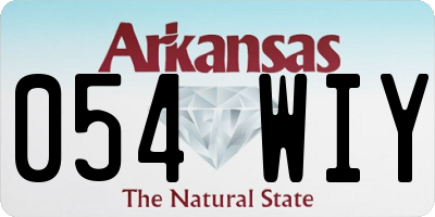 AR license plate 054WIY