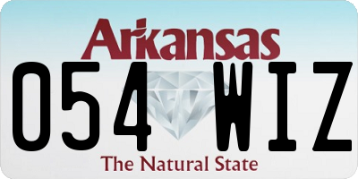 AR license plate 054WIZ