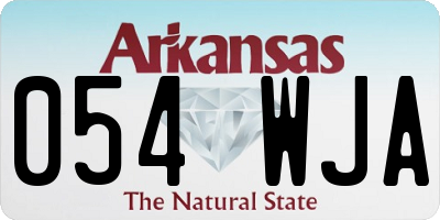 AR license plate 054WJA