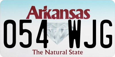 AR license plate 054WJG