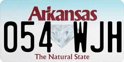 AR license plate 054WJH