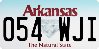 AR license plate 054WJI