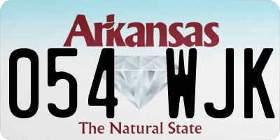 AR license plate 054WJK