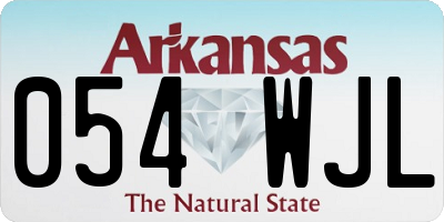 AR license plate 054WJL