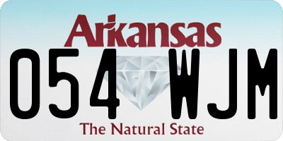 AR license plate 054WJM