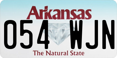 AR license plate 054WJN