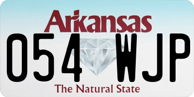 AR license plate 054WJP