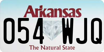 AR license plate 054WJQ