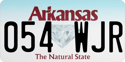AR license plate 054WJR