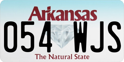 AR license plate 054WJS
