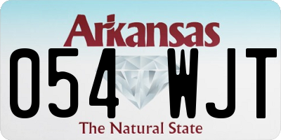 AR license plate 054WJT