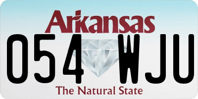 AR license plate 054WJU