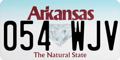 AR license plate 054WJV