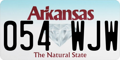 AR license plate 054WJW