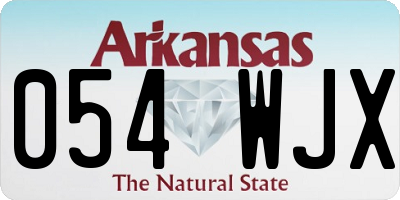 AR license plate 054WJX