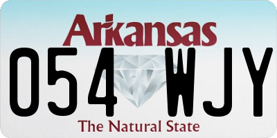 AR license plate 054WJY