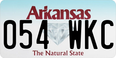 AR license plate 054WKC