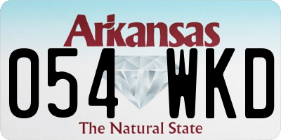 AR license plate 054WKD