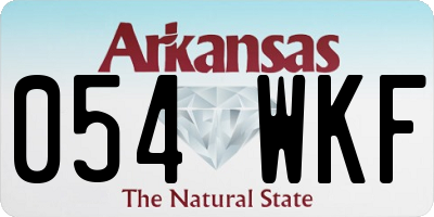 AR license plate 054WKF