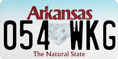 AR license plate 054WKG