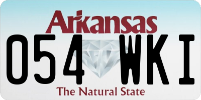 AR license plate 054WKI