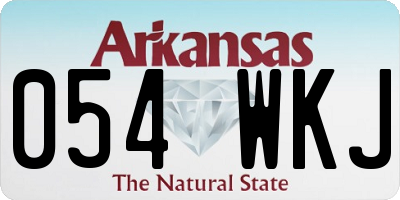 AR license plate 054WKJ