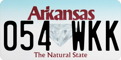 AR license plate 054WKK