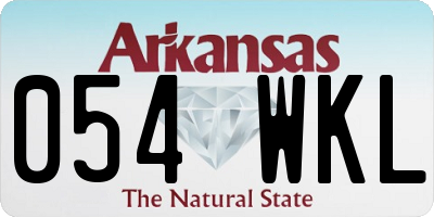 AR license plate 054WKL