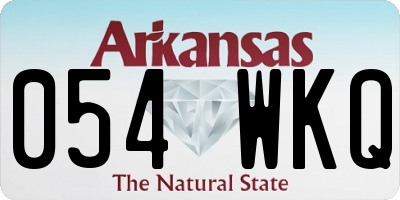 AR license plate 054WKQ