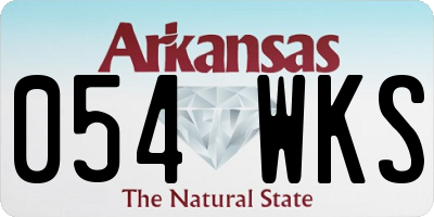 AR license plate 054WKS
