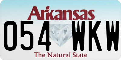 AR license plate 054WKW