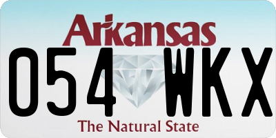 AR license plate 054WKX