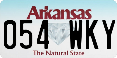 AR license plate 054WKY